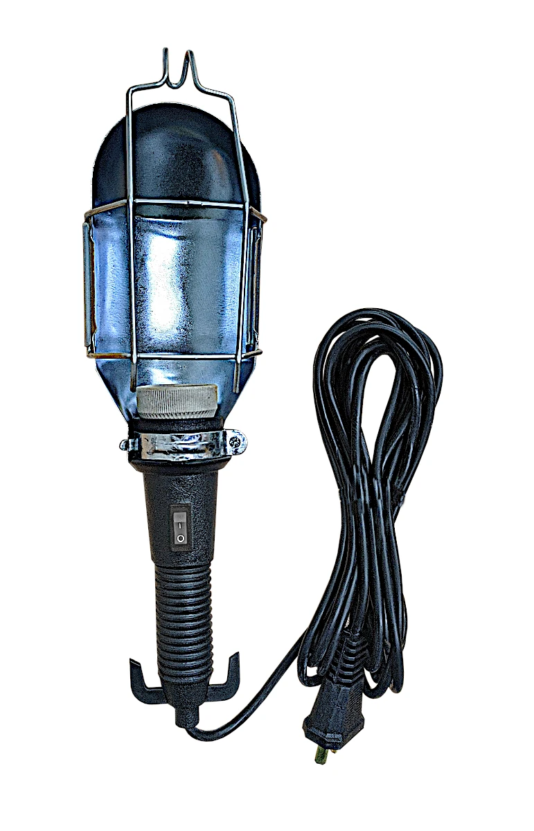 LAMPARA PORTATIL METAL C/TECLA C/CABLE 220V