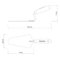 CUCHARA PARA ALBAÑIL RECTA 7″ TRAMONTINA - Imagen 2