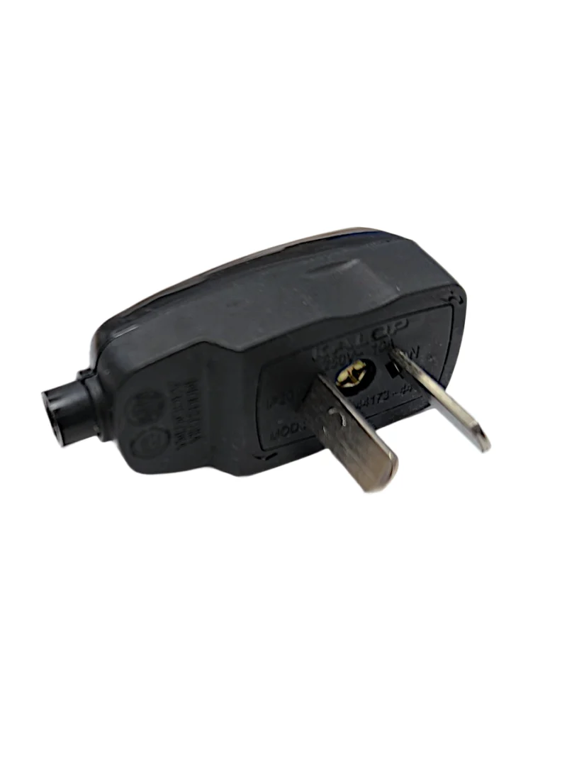 FICHA 220V MACHO S/LAT KALOP NEGRA PERNO CHATO