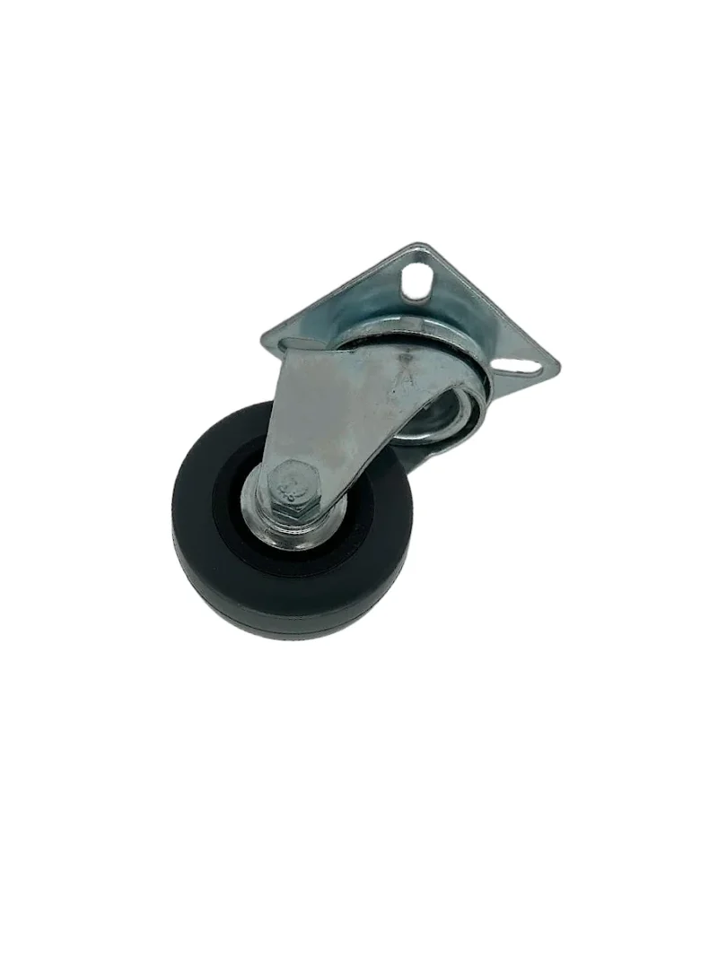 RUEDA GIRATORIA CON BASE GOMA GRIS .50MM
