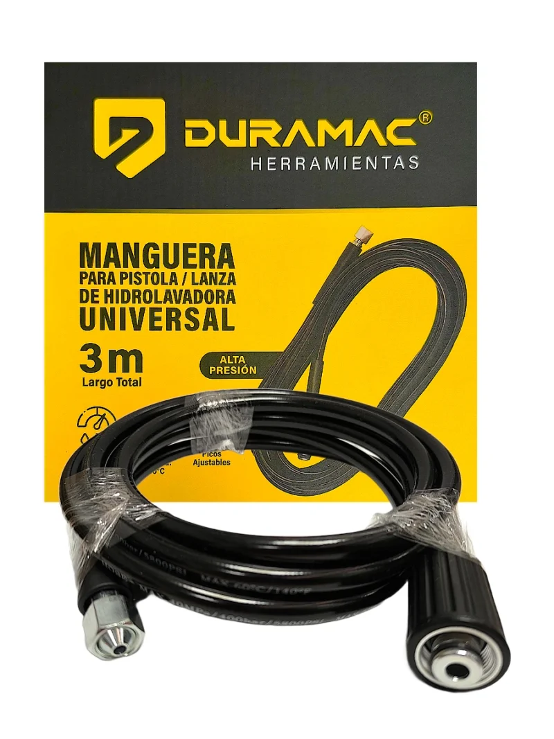 MANGUERA HIDROLAVADORA UNIVERSAL 3 MTS. DURAMAC