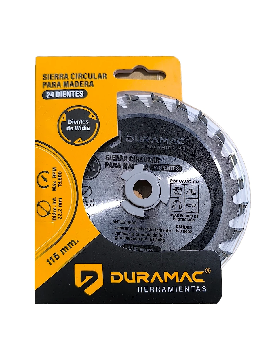 DISCO DURAMAC MADERA 24 DIENTES 180 MM