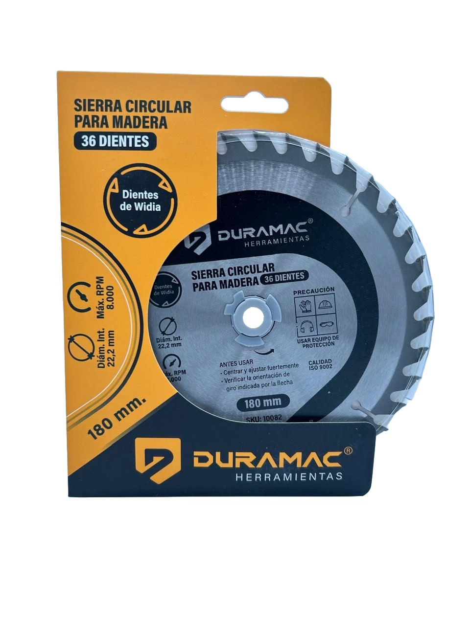 DISCO DURAMAC MADERA 36 DIENTES 180 MM
