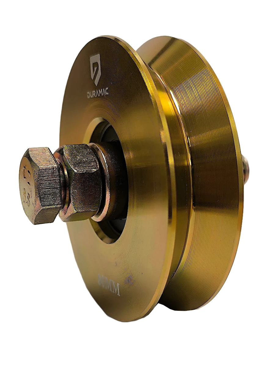 RUEDA P/PORTON ACERO 140MM CANAL V DURAMAC