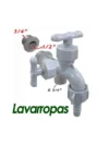 CANILLA LAVARROPAS DOBLE PLASTICA DE 1/2