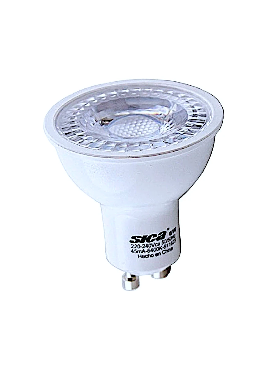 LAMPARA LED DICROICA SICA 6W GU10 CAL.