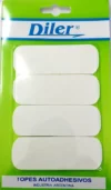 TOPE AUTOADHESIVO X 4 UNID. RECT. BLANCO