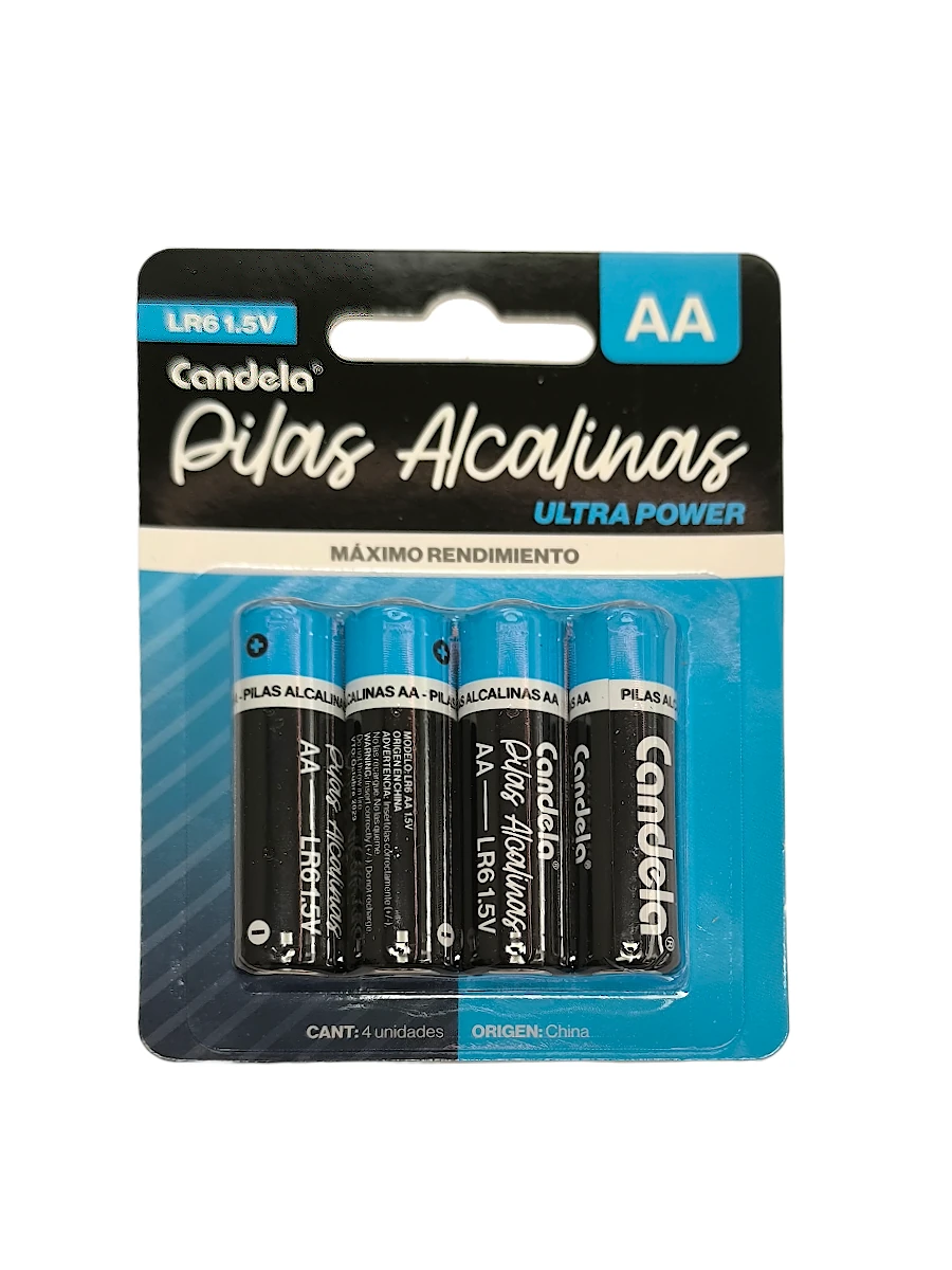 PILA CANDELA ALCALINA AA (PRECIO POR BLISTER DE 4 PILAS)