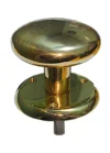 PICAPORTE POMO GIRATORIO CENTRADO LISO BRONCE PULIDO ROSETA ø 48