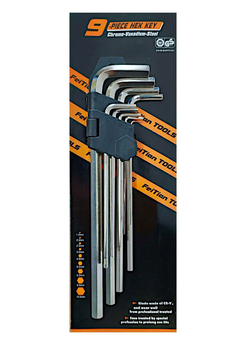 LLAVES ALLEN LARGAS BLISTER X 9