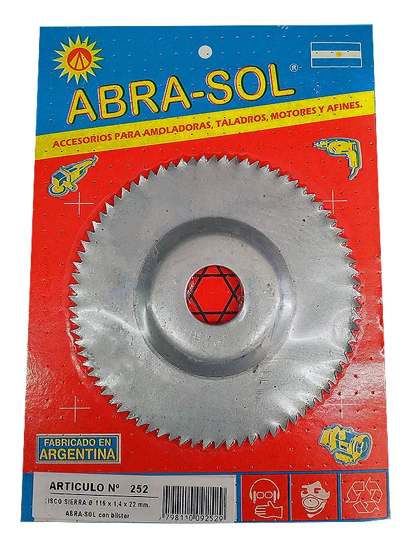 DISCO ABRA-SOL 115MM P/MADERA CEN/DEP.