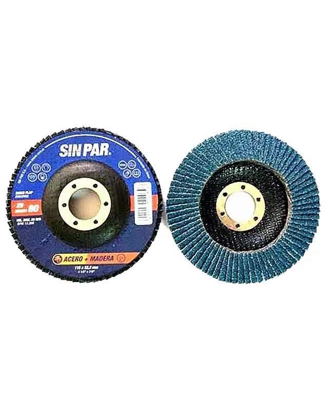 DISCO FLAP DE LIJAS 115MM GRANO 120 SIN PAR