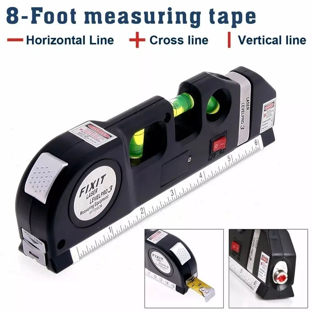 NIVEL LASER CON CINTA METRICA