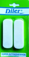 TOPE AUTOADHESIVO X 2 UNID. RECT. BLANCO