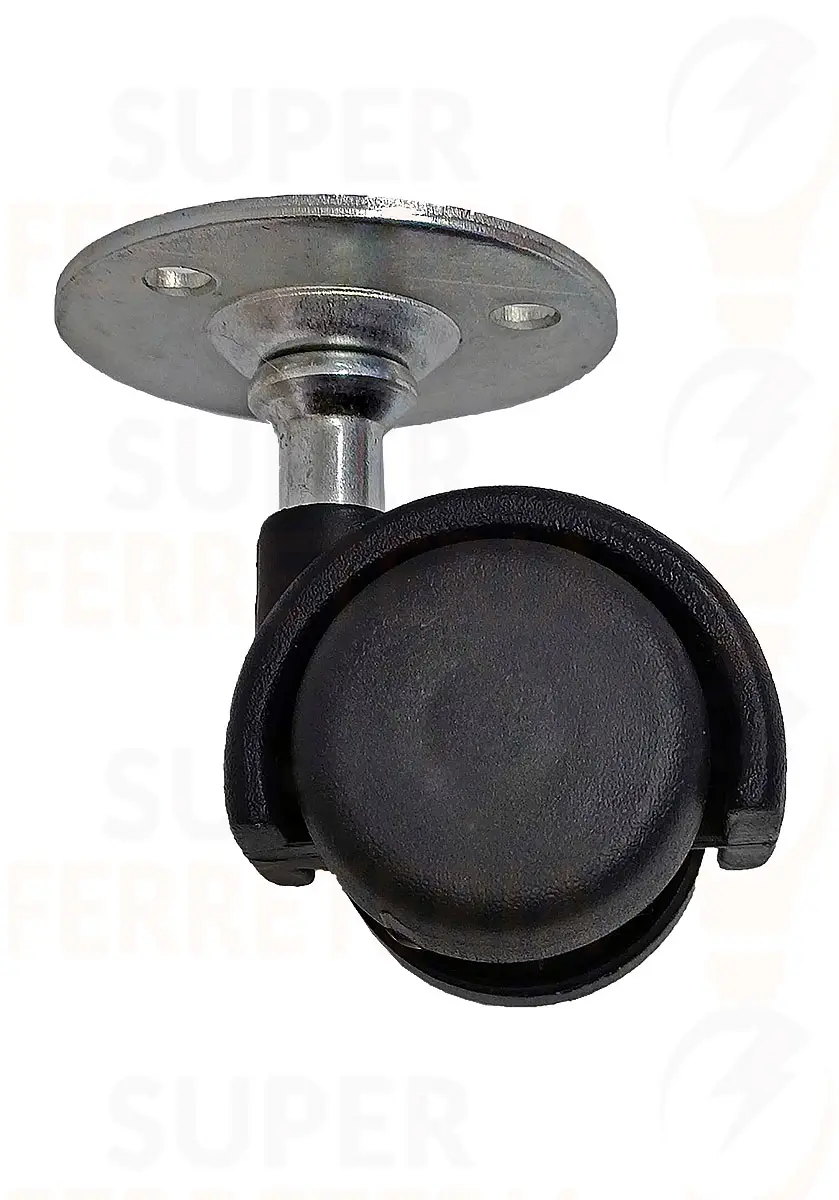 RUEDA PLASTICA BASE CUADRADA 35MM DOBLE