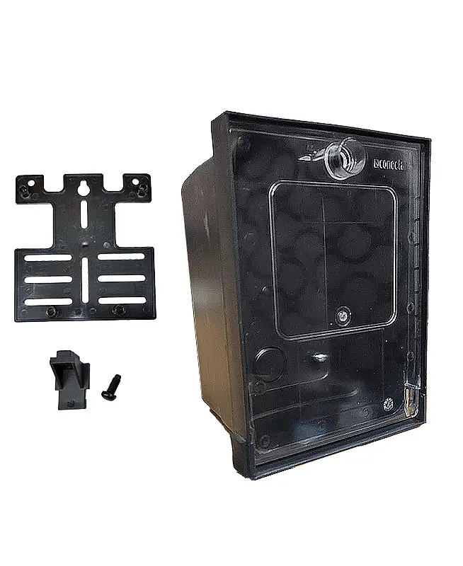 CAJA DE BAJADA MONOFASICA PVC CON TAPA CONEXTUBE