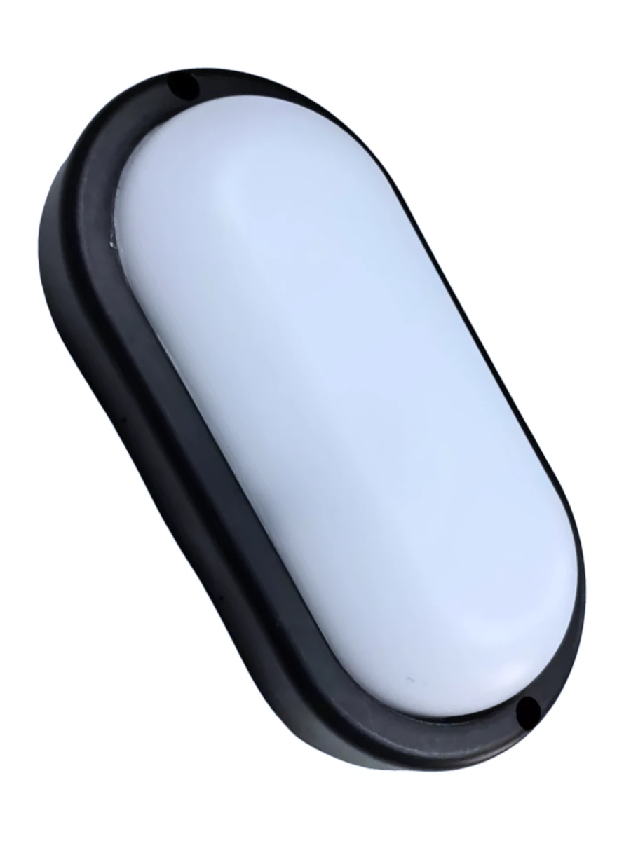 LAMPARA TORTUGA OVALADA 8W LED NEGRA CANDELA