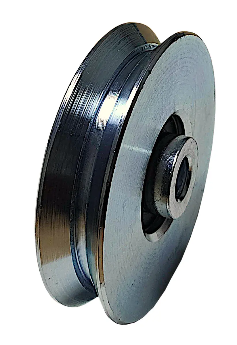 RUEDA PARA PORTON ACERO .90 CANAL V (REEMPLAZAR POR COD 10154)