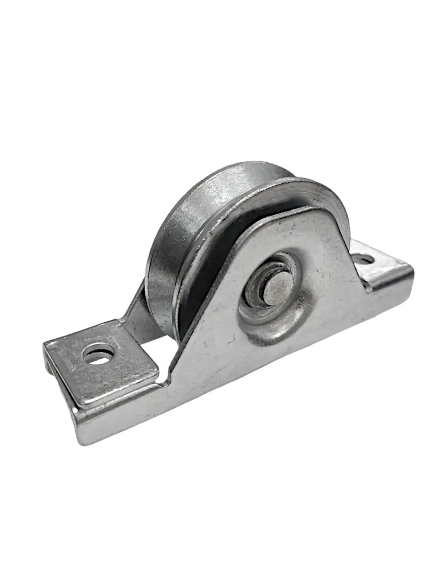 RUEDA PARA PORTON ACERO 100 CANAL V PARA ATORNILLAR CON SOPORTE