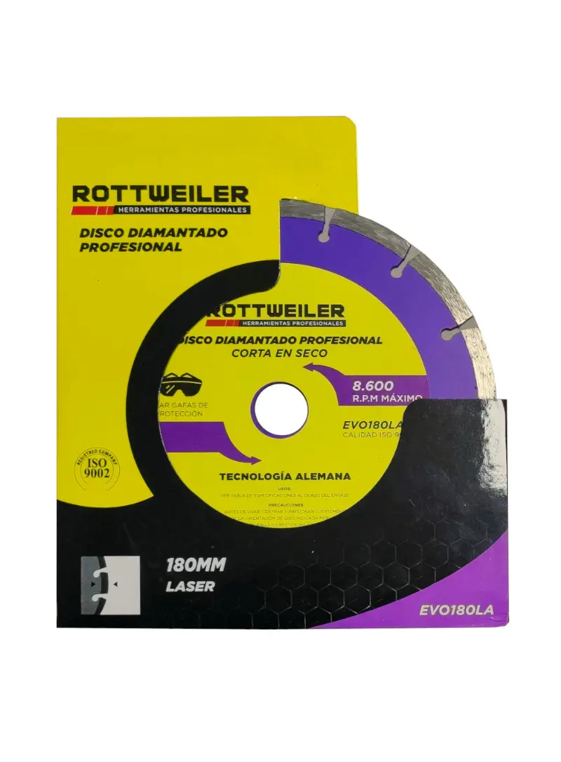 DISCO 180 LASER CORTE P/CERAMICOS ROTTWEILER (REEMPLAZAR POR COD 10051)