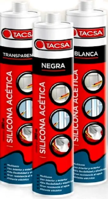 SILICONA ACETICA TACSA 280ML NEGRA
