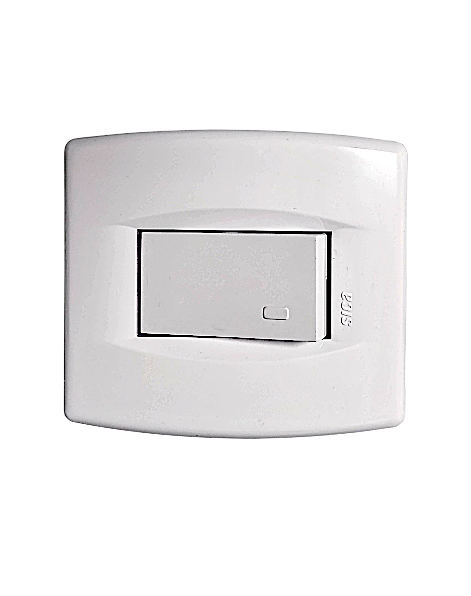 LLAVE EMBUTIR SICA LIFE ARMADA 1 PULSADOR 5X5 BP