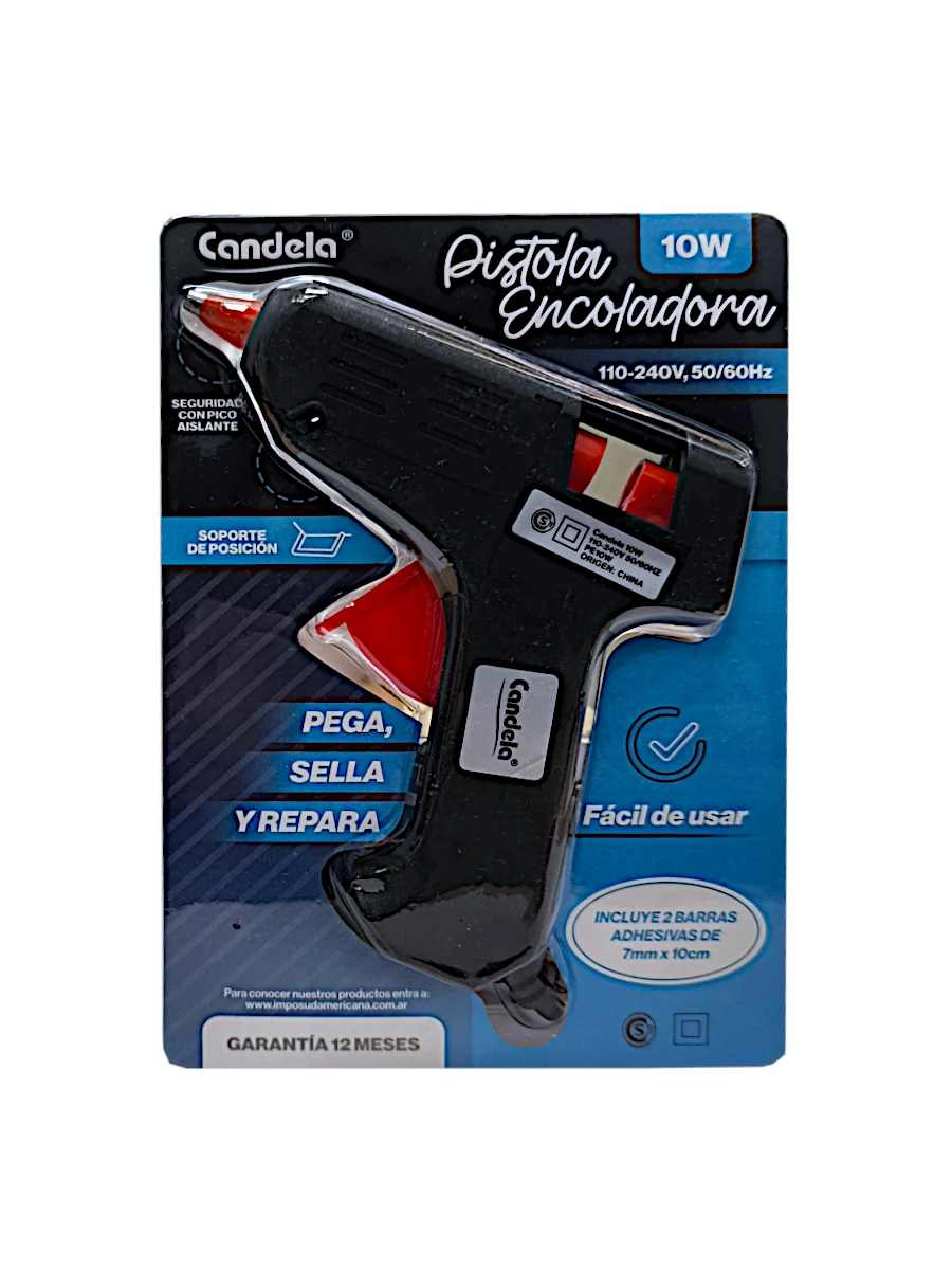 PISTOLA P/BARRA SILICONA 10W CANDELA