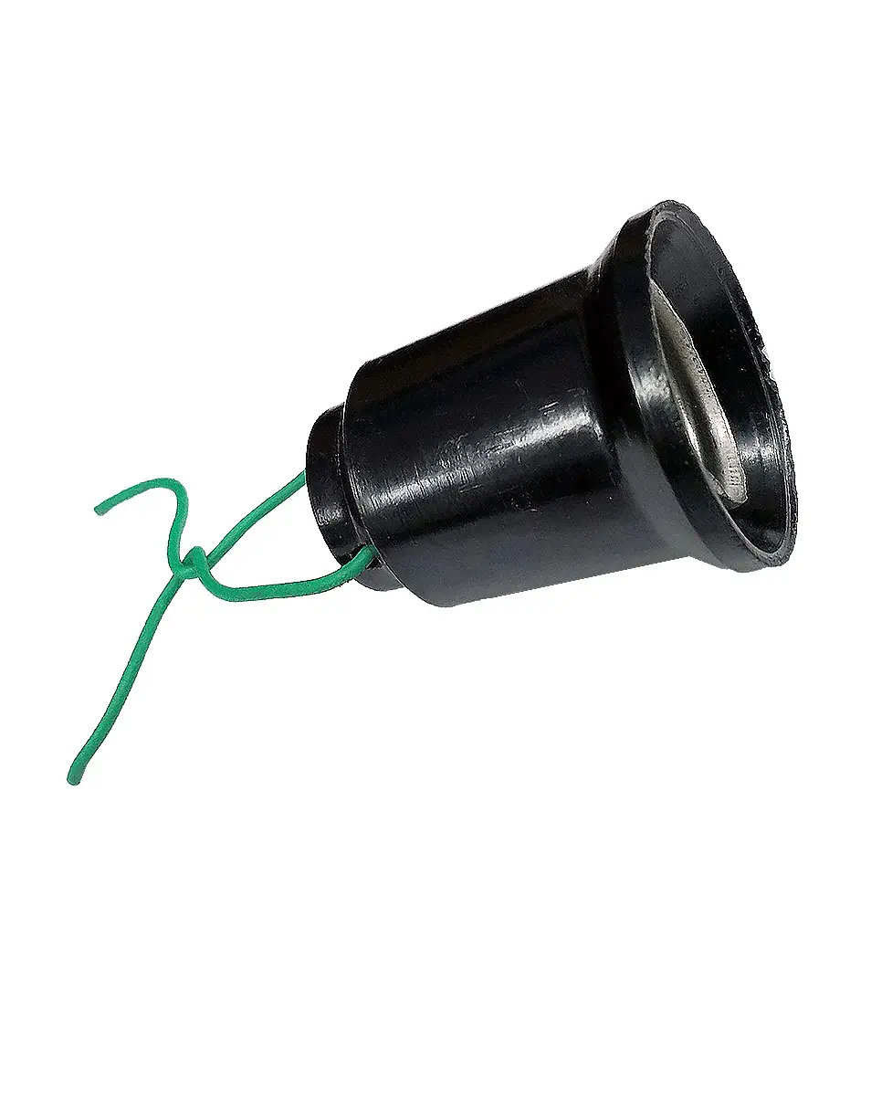 PORTALAMPARA PLASTICO NEGRO C/CABLE E27