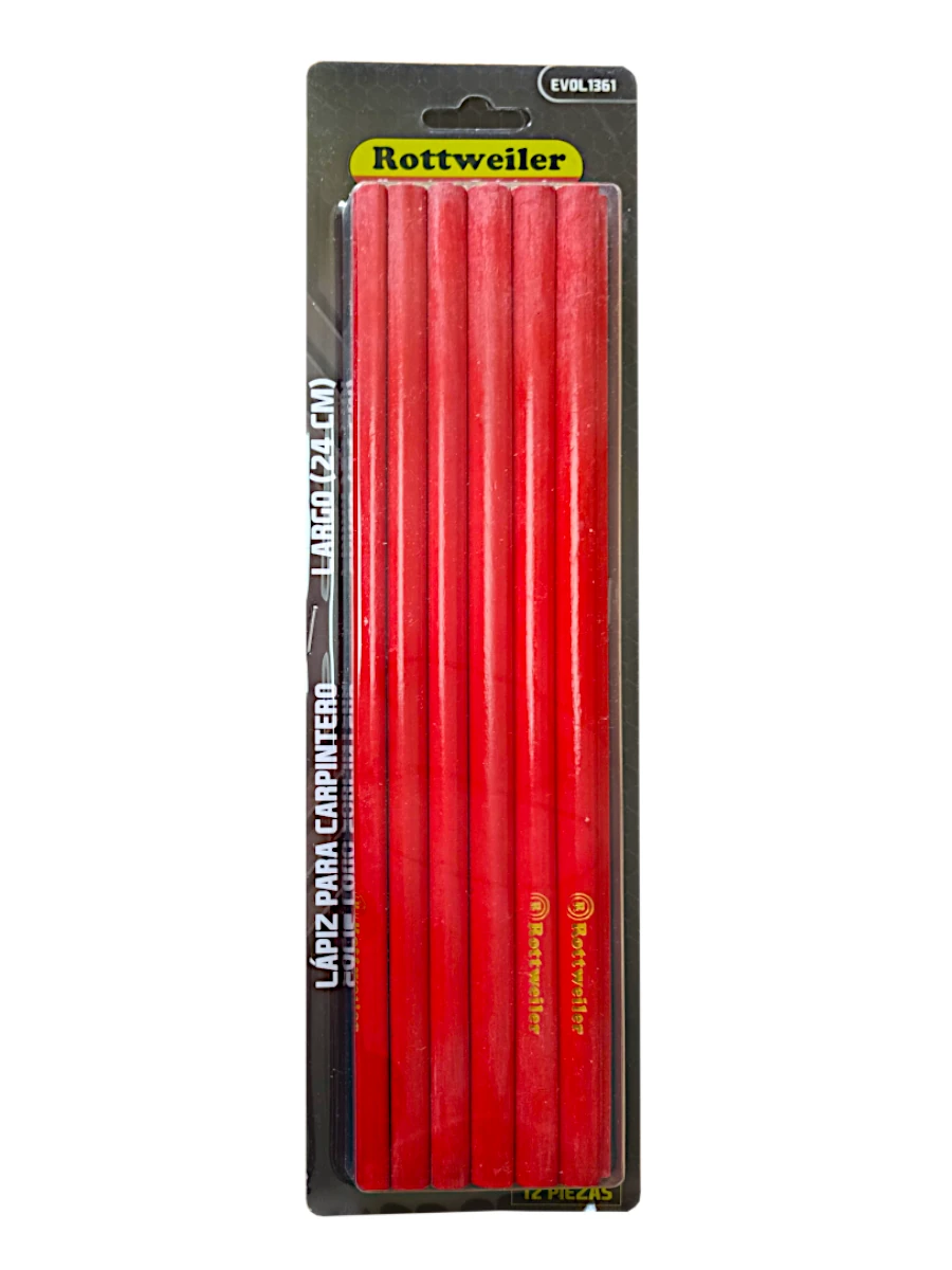 LAPIZ CARPINTERO 18 X .1CM (PRECIO X 12 UNIDADES)