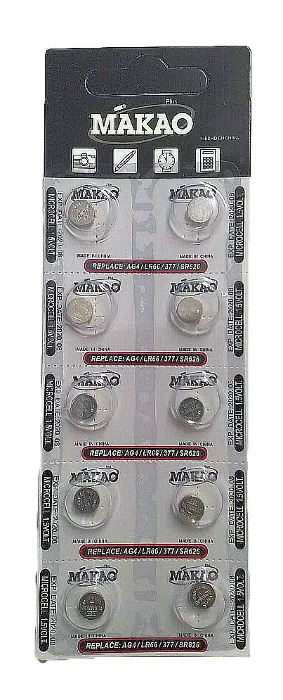 PILA BOTON AG 4 (PRECIO POR BLISTER DE 10 PILAS)