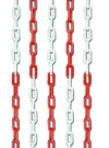 CADENA PLASTICA ROJA / BLANCA 08X29X49MM (PRECIO X METRO) ROLLO 25M