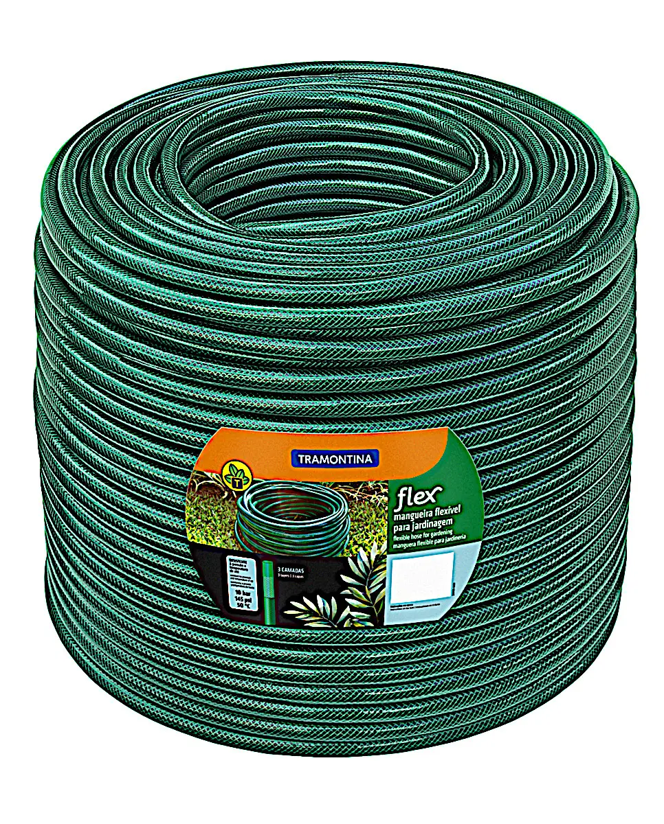 MANGUERA P/RIEGO TRENZADA VERDE 1/2X300M TRAMONTINA