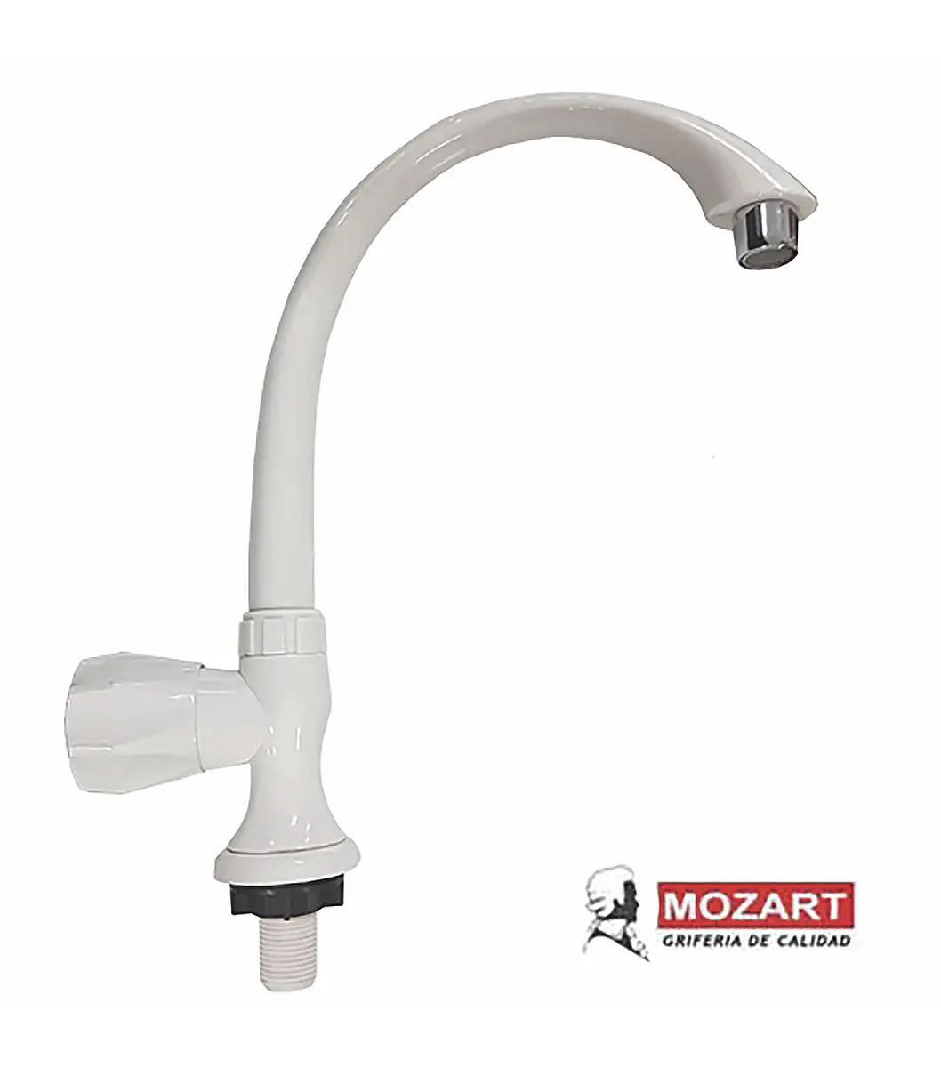 CANILLA 1 AGUA DE PVC ABS BLANCA P/MESAD