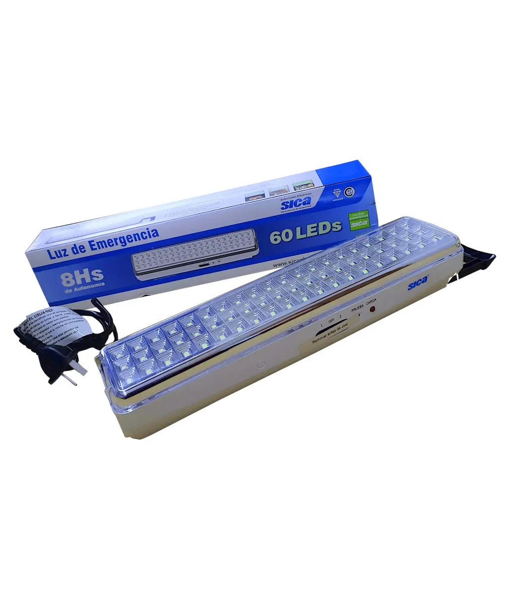LAMPARA LED DE EMERGENCIA 60 LED SICA CHICA 5,5HS