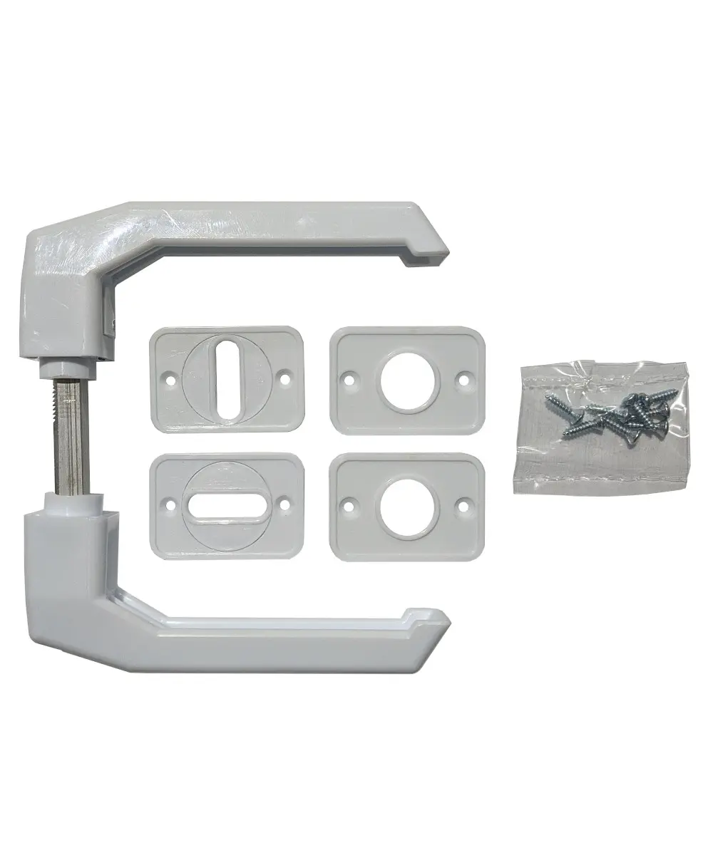 PICAPORTE PLASTICO .CUADRADO M2 BL C/BOCALLAVE