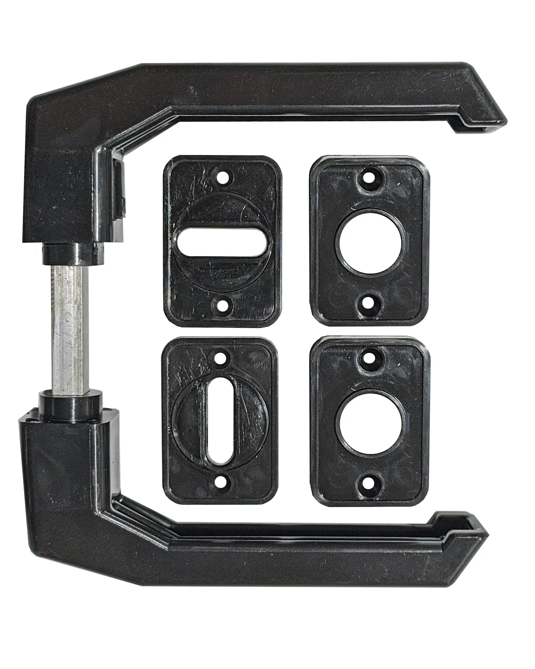 PICAPORTE PLASTICO .CUADRADO M2 NE C/BOCALLAVE