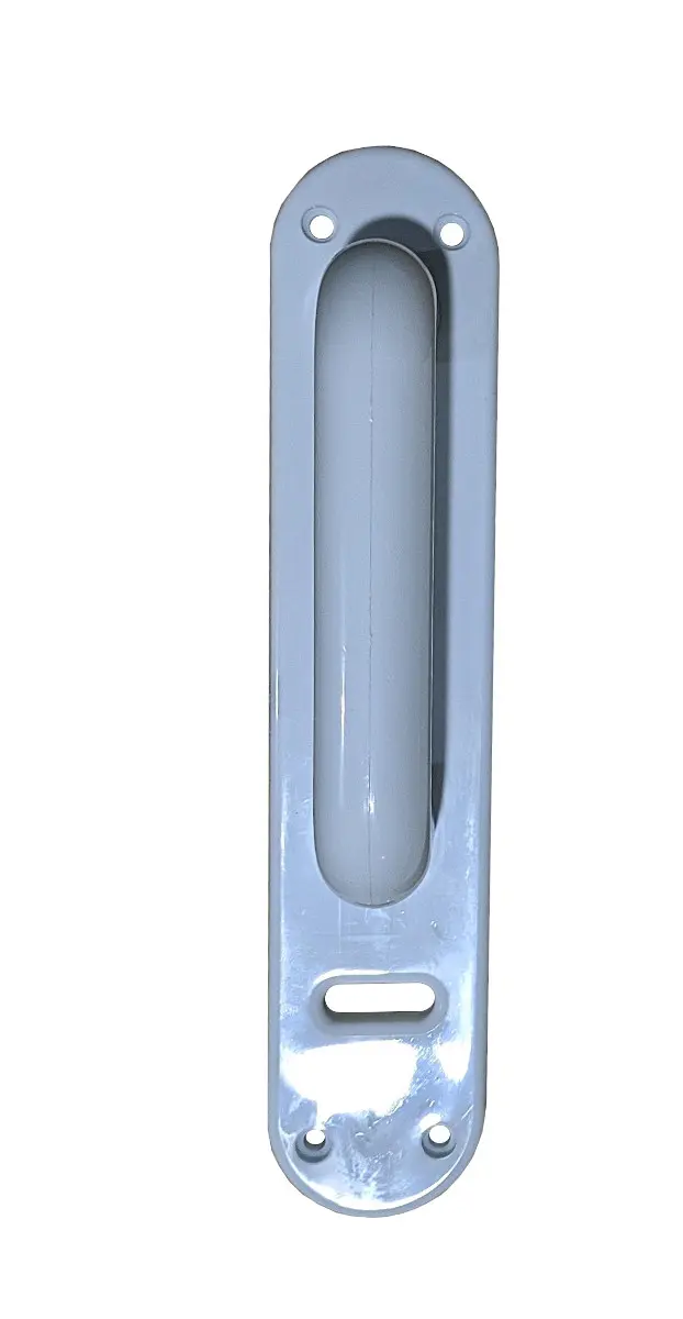 PICAPORTE PLASTICO MANIJON REDONDO BL