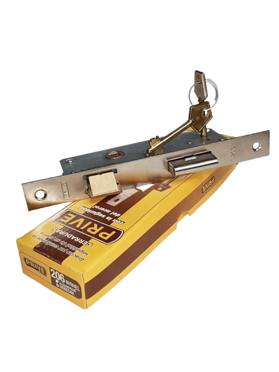 CERRADURA PRIVE 206 IZQUIERDA ANGOSTA PERNO RECTO - Imagen 3