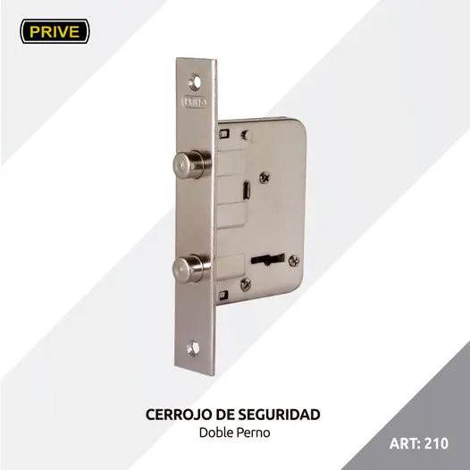 CERRADURA PRIVE 210 CERROJO DOBLE PERNO - Imagen 5