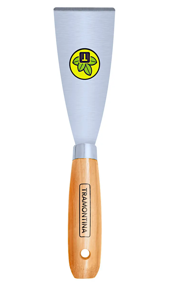 ESPATULA METALICA RÍGIDA .6 CM M/MAD. TRAMONTINA