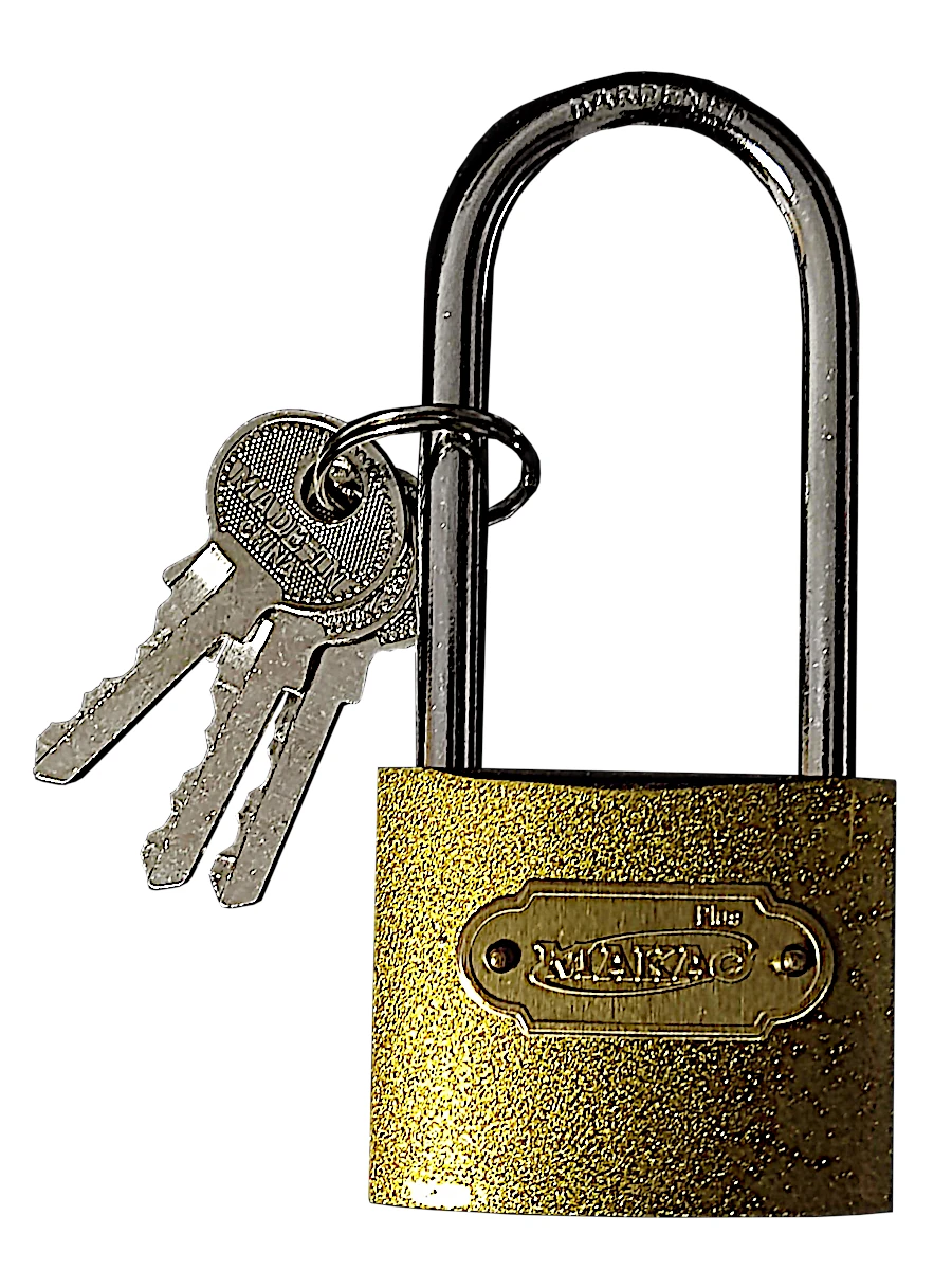 CANDADO .DE HIERRO DORADO ARO LARGO 63 MM (REEMPLAZAR POR COD 10214)