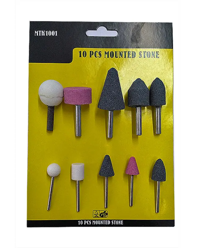 PIEDRA ESMERIL P/TALADRO X 10 UN. GDE Y CHICA
