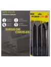 CINCEL HEXAGONAL SDS PLUS KIT x 4
