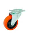 RUEDA DE PVC NARANJA DE 50x32mm BASE FIJA ALTA RESISTENCIA (SOPORTA 60 KILOS)