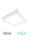 LUMINARIA LED CANDELA DE SOBREPONER 18w FRIA CUADRADA