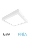 LUMINARIA LED CANDELA DE SOBREPONER 06w FRIA CUADRADA