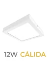 LUMINARIA LED CANDELA DE SOBREPONER 12w CALIDA CUADRADA
