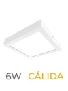 LUMINARIA LED CANDELA DE SOBREPONER 06w CALIDA CUADRADA