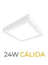 LUMINARIA LED CANDELA DE SOBREPONER 24w CALIDA CUADRADA
