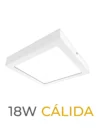 LUMINARIA LED CANDELA DE SOBREPONER 18w CALIDA CUADRADA